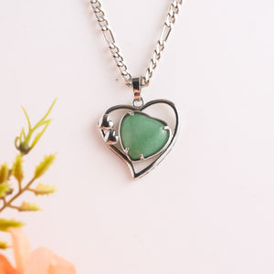 Natural Green Aventurine Heart Shape Pendant 2 – Luck Stone