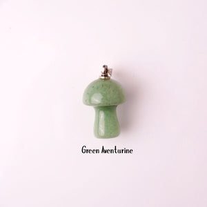 Natural Green Aventurine Mushroom Pendant – Prosperity Crystal