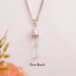 Natural Pencil Pendant Side View – Handcrafted Stone | Bellarosa Gems