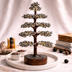 Natural Pyrite Crystal Tree – Handcrafted Abundance Stone Tree | Bellarosa Gems Surat