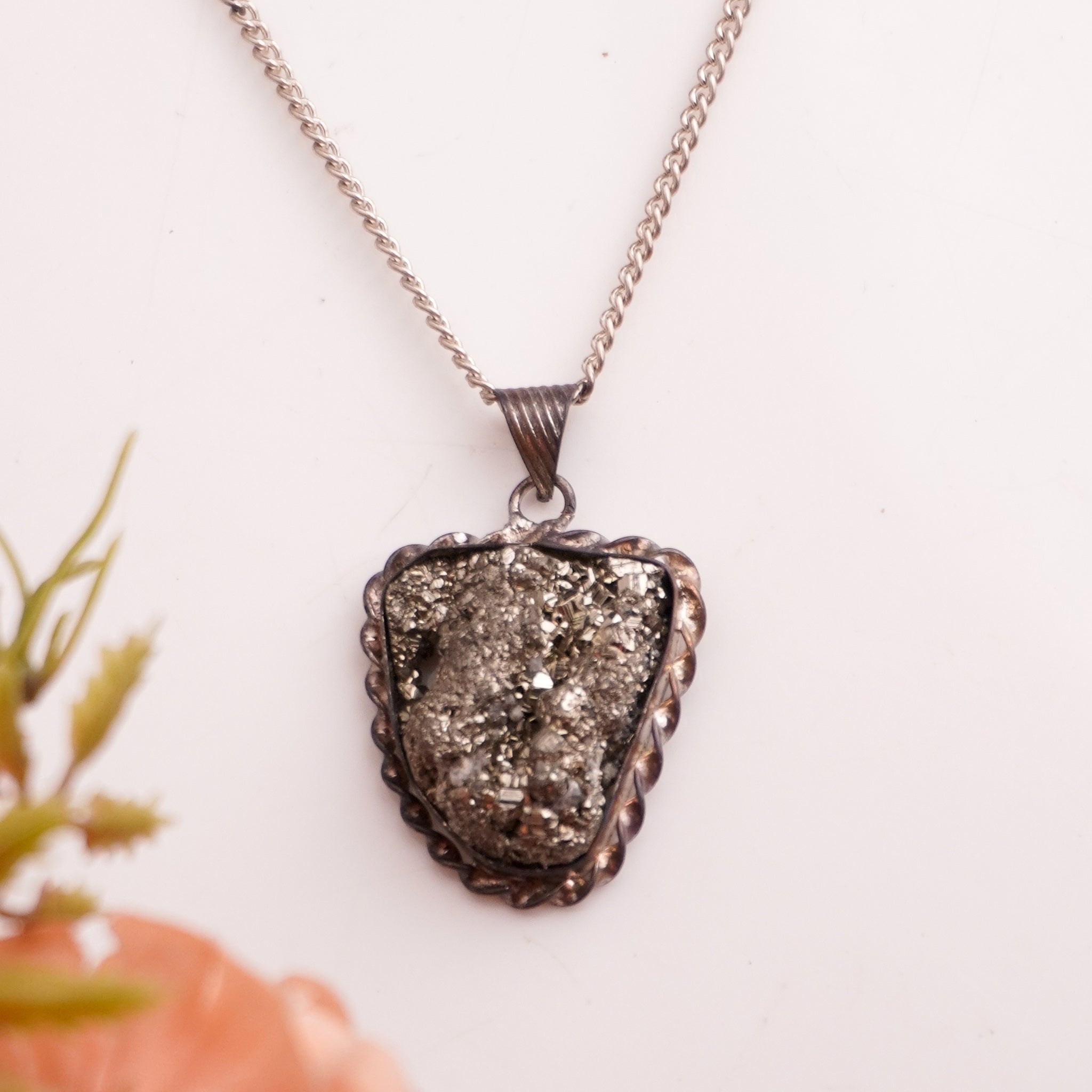 Natural Pyrite Pendant – Abundance Stone Crystal Jewellery