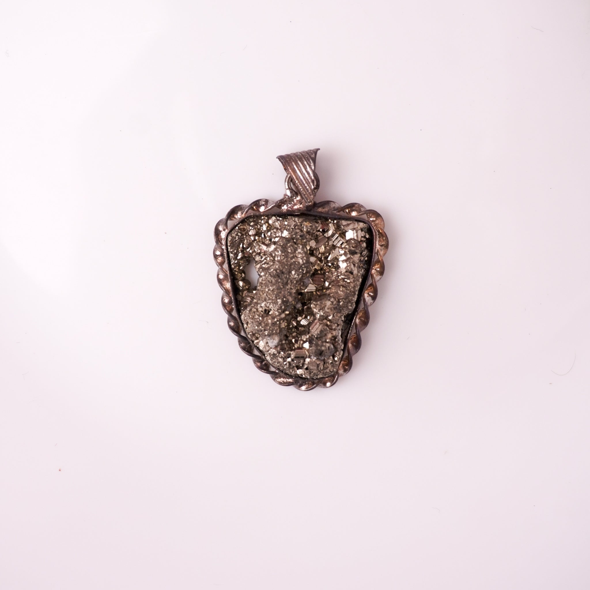 Natural Pyrite Pendant Second Angle – Gold Stone Pendant