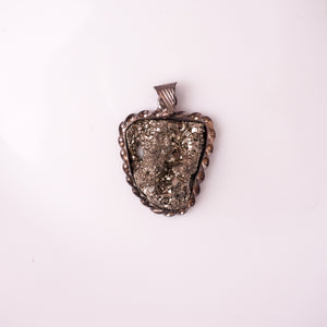 Natural Pyrite Pendant Second Angle – Gold Stone Pendant