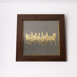 Pyrite Seven Running Horse Frame Second View – Abundance Gift
