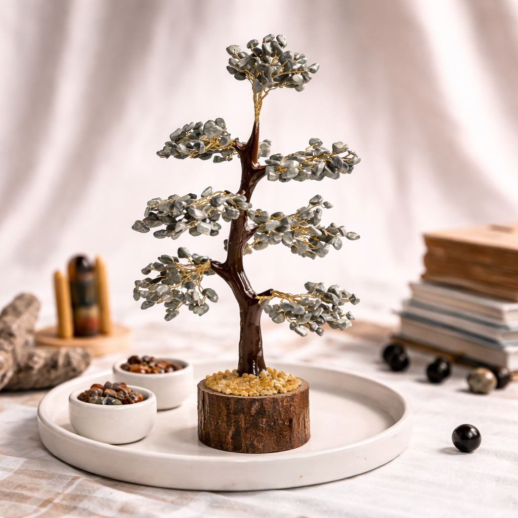 Natural Pyrite Crystal Tree Side Angle – Gold Stone Tree | Bellarosa Gems Surat