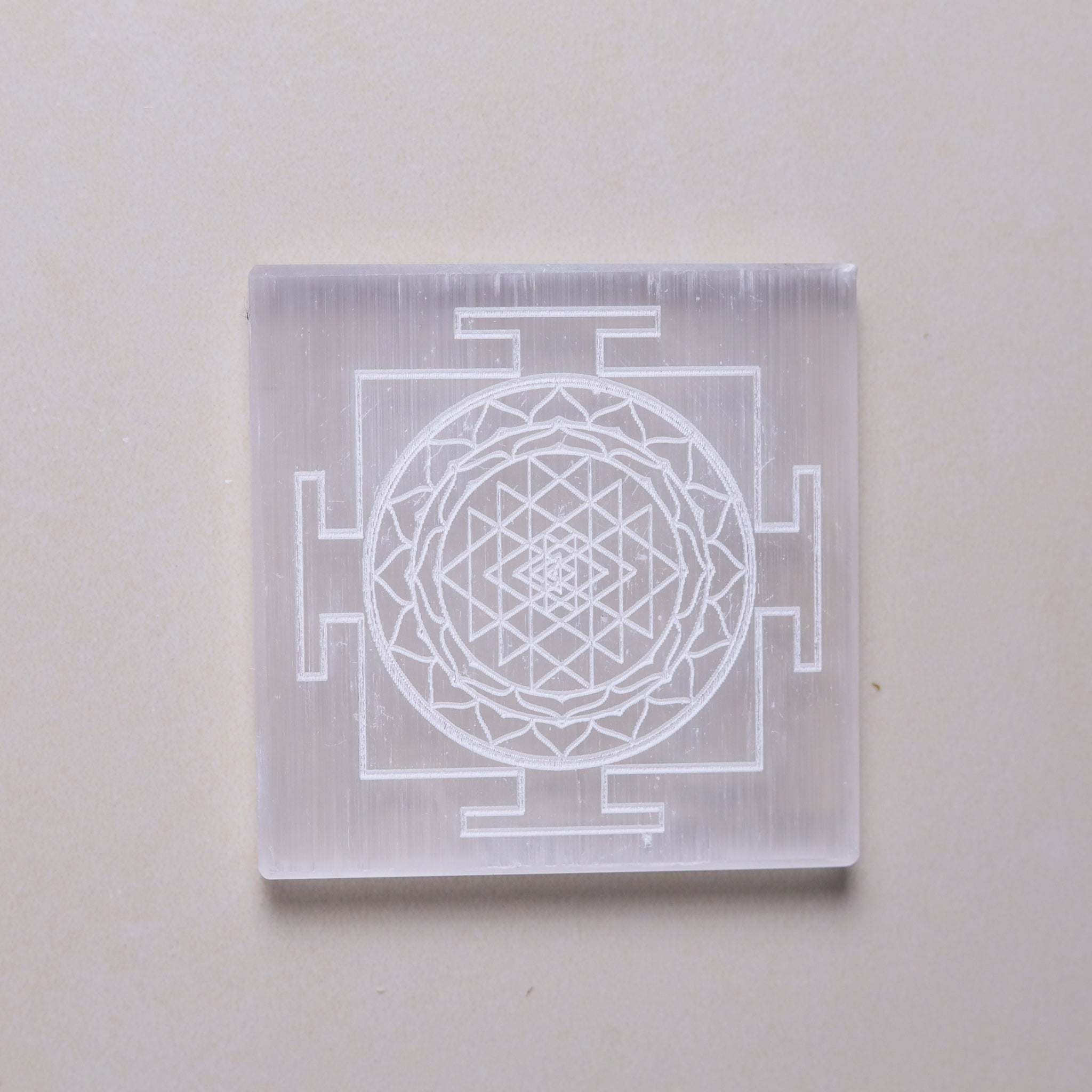 Natural Selenite Plate Styled Shot – Crystal Recharging Stone