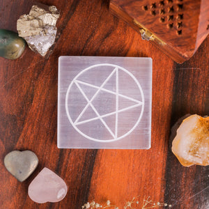 Natural Selenite Star Plate – Crystal Charging Cleansing Tool