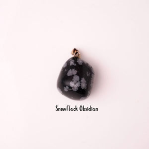 Natural Snowflake Obsidian Tumble Pendant – Protection Stone