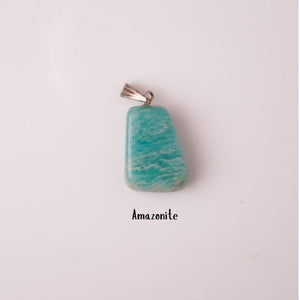 Natural Amazonite Tumble Pendant – Blue Green Crystal