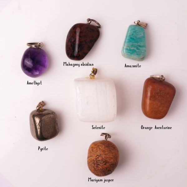Natural Tumble Pendant – Multi Crystal Varieties