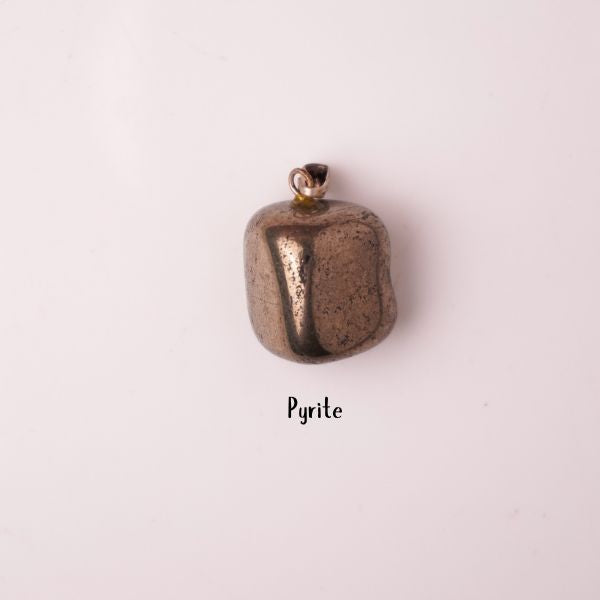 Natural Pyrite Tumble Pendant – Abundance Stone