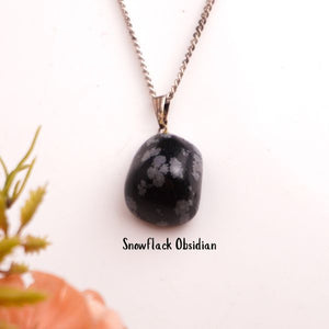 Natural Tumble Pendant 2 Angle View – Genuine Crystal