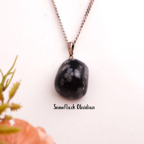 Natural Tumble Pendant 2 Angle View – Genuine Crystal