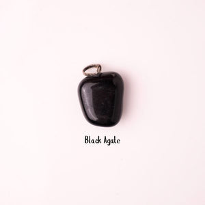 Natural Black Agate Tumble Pendant – Protection Crystal
