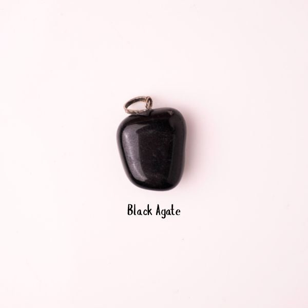 Natural Black Agate Tumble Pendant – Protection Crystal