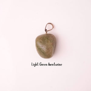 Natural Light Green Aventurine Tumble Pendant – Luck Crystal