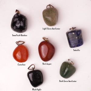 Natural Tumble Pendant 2 – Multi Crystal Varieties