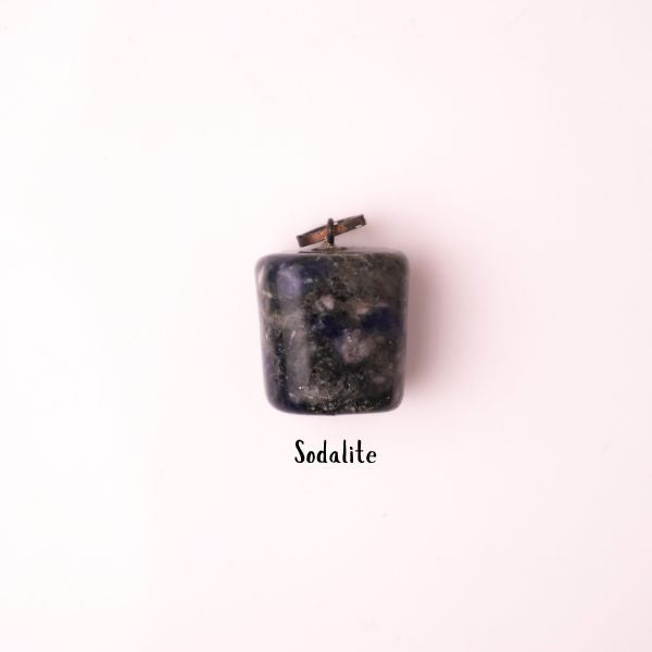 Natural Sodalite Tumble Pendant – Blue Wisdom Stone