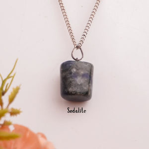 Natural Sodalite Tumble Pendant – Blue Wisdom Stone