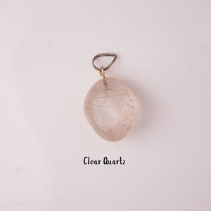 Natural Clear Quartz Tumble Pendant – Spatik Crystal