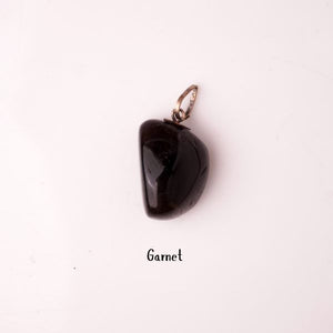Natural Garnet Tumble Pendant – Deep Red Crystal Jewellery