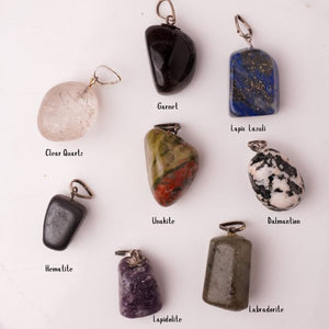 Natural Tumble Pendant 3 – Multi Crystal Varieties