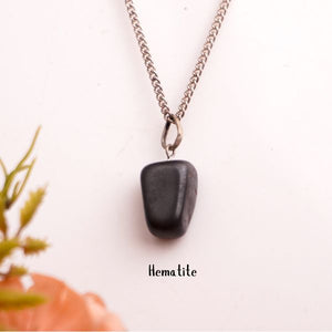 Natural Tumble Pendant 3 Side View – Handcrafted Crystal