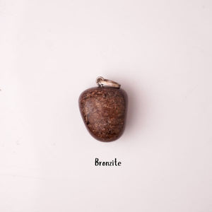 Natural Bronzite Tumble Pendant – Brown Metallic Crystal