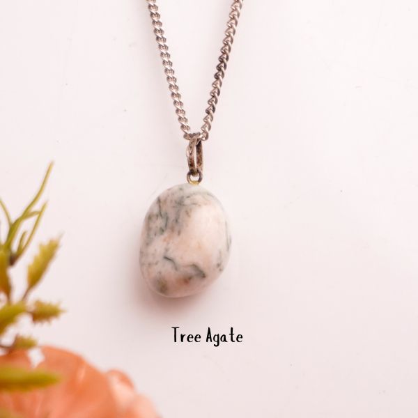 Natural Tumble Pendant 4 Side View – Handcrafted Crystal
