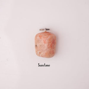 Natural Sunstone Tumble Pendant – Golden Sparkle Crystal