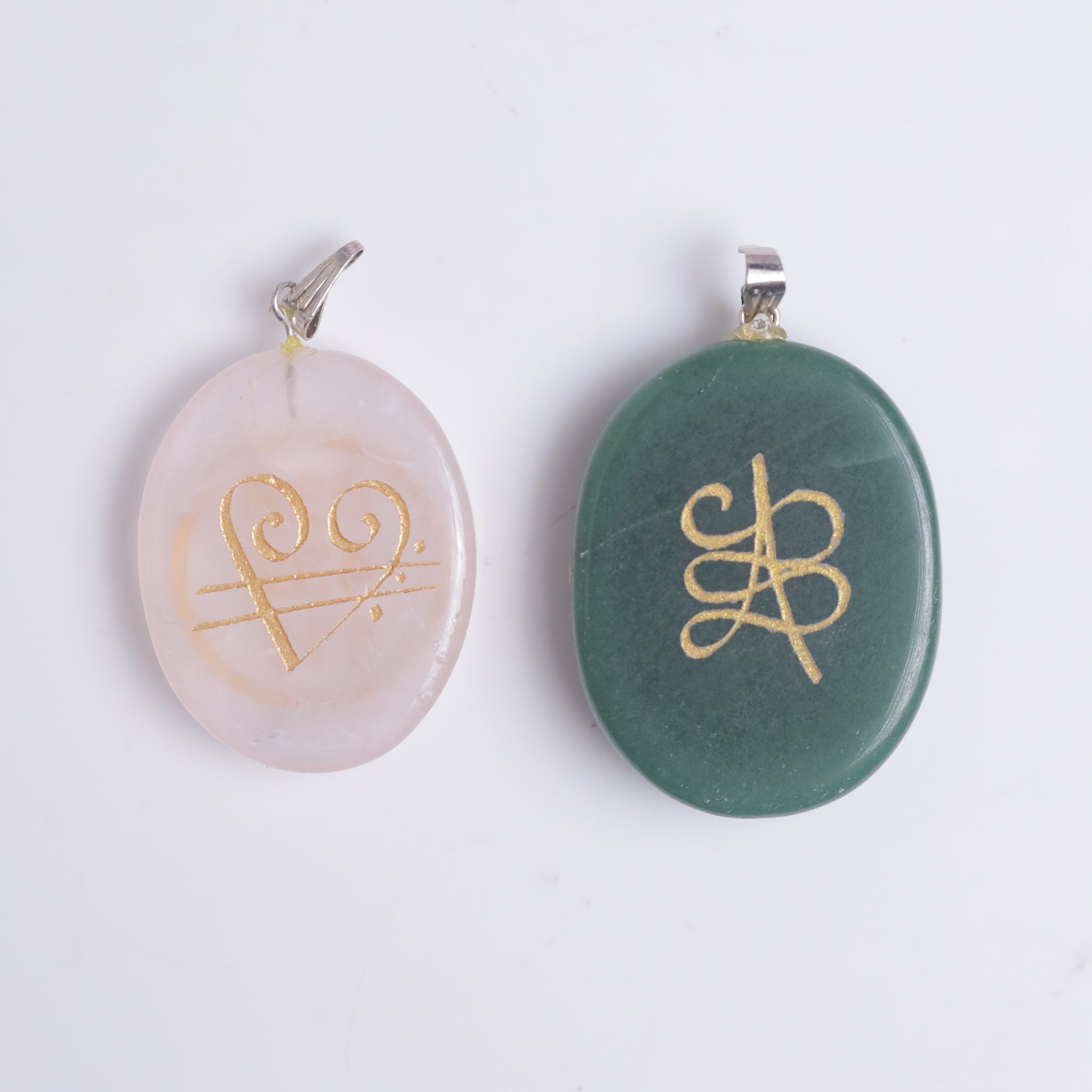 Natural Zibu Coin Pendant Angle View – Crystal Jewellery