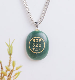 Natural Dark Green Aventurine Zibu Coin Pendant – Prosperity