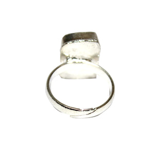 Natural Pyrite Ring Front View – Genuine Crystal Stone Ring | Bellarosa Gems