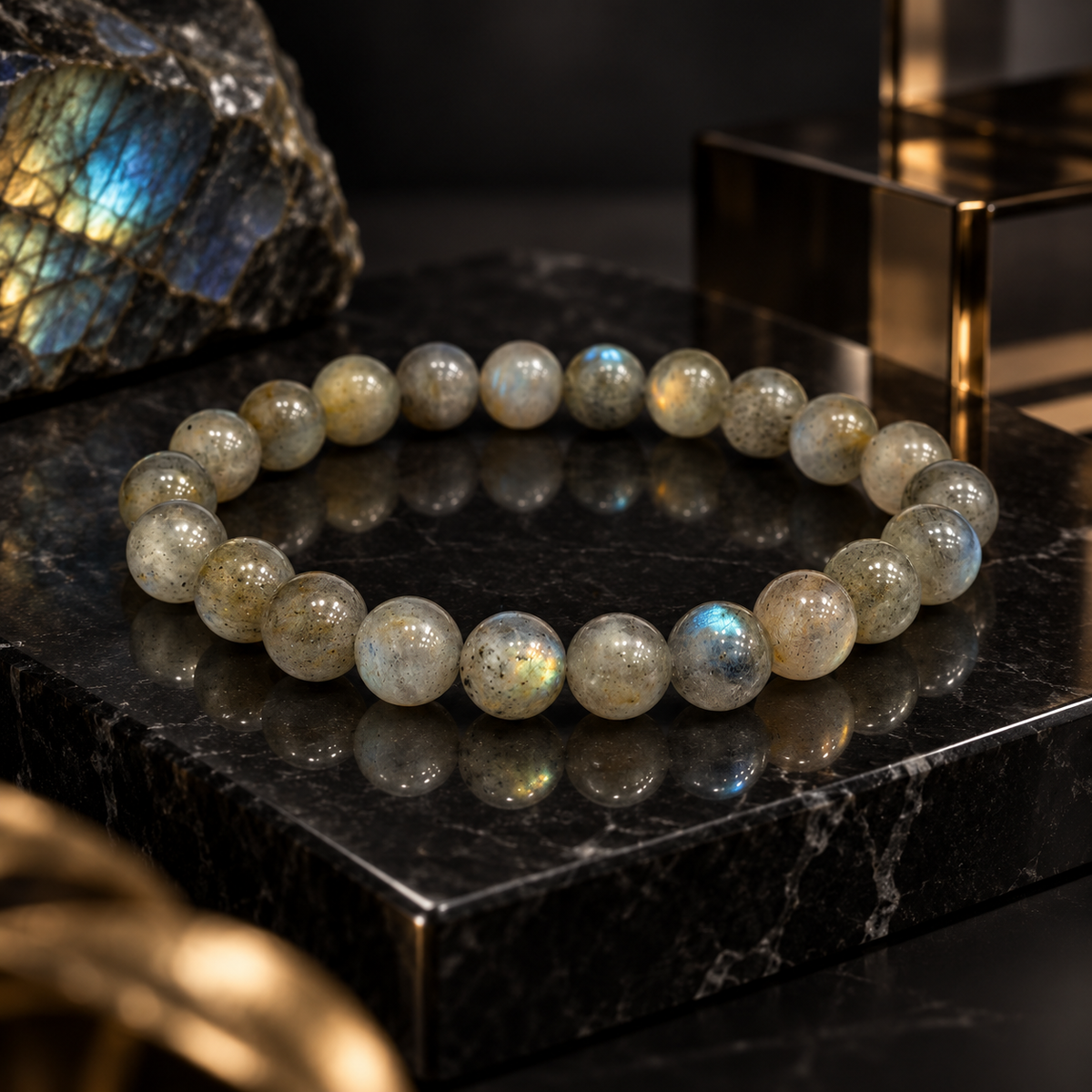 NATURAL LABRADORITE PREMIUM BRACELET