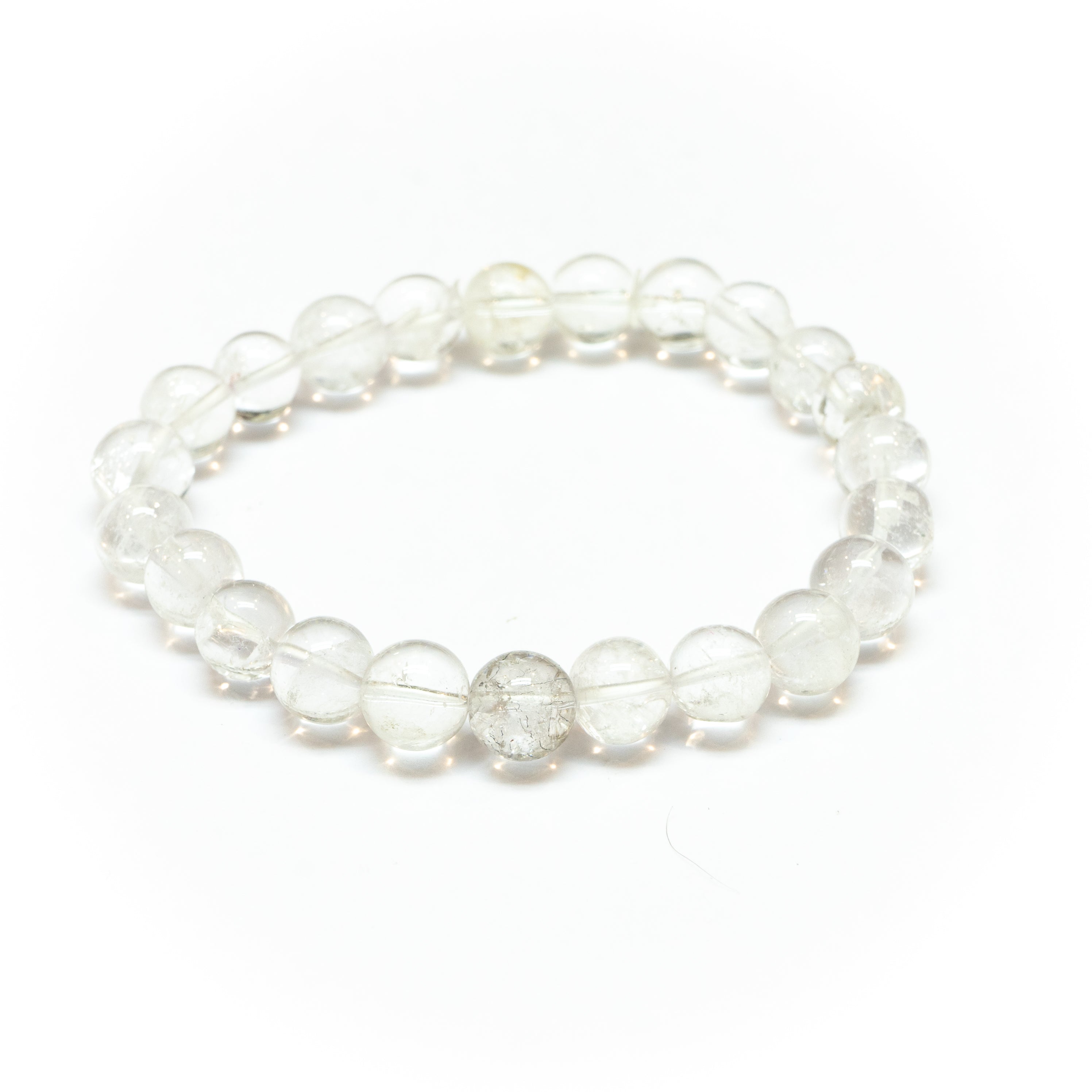 1pc Natural Gemstone Bracelet With Irregular Amethyst & Quartz Crystal  Beads, Elastic Cord (weight Varies) | SHEIN