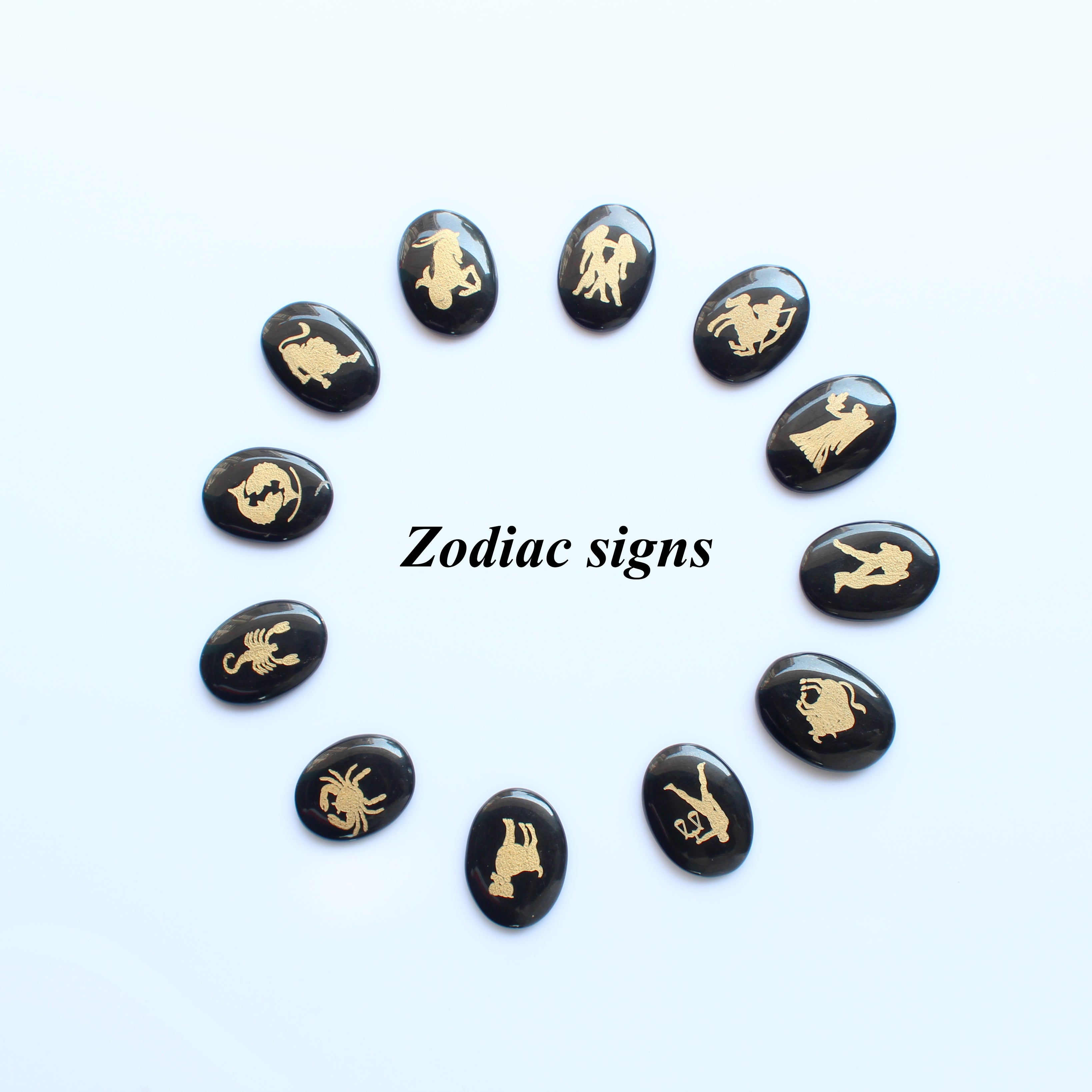 Natural Black Agate Rashi Stone