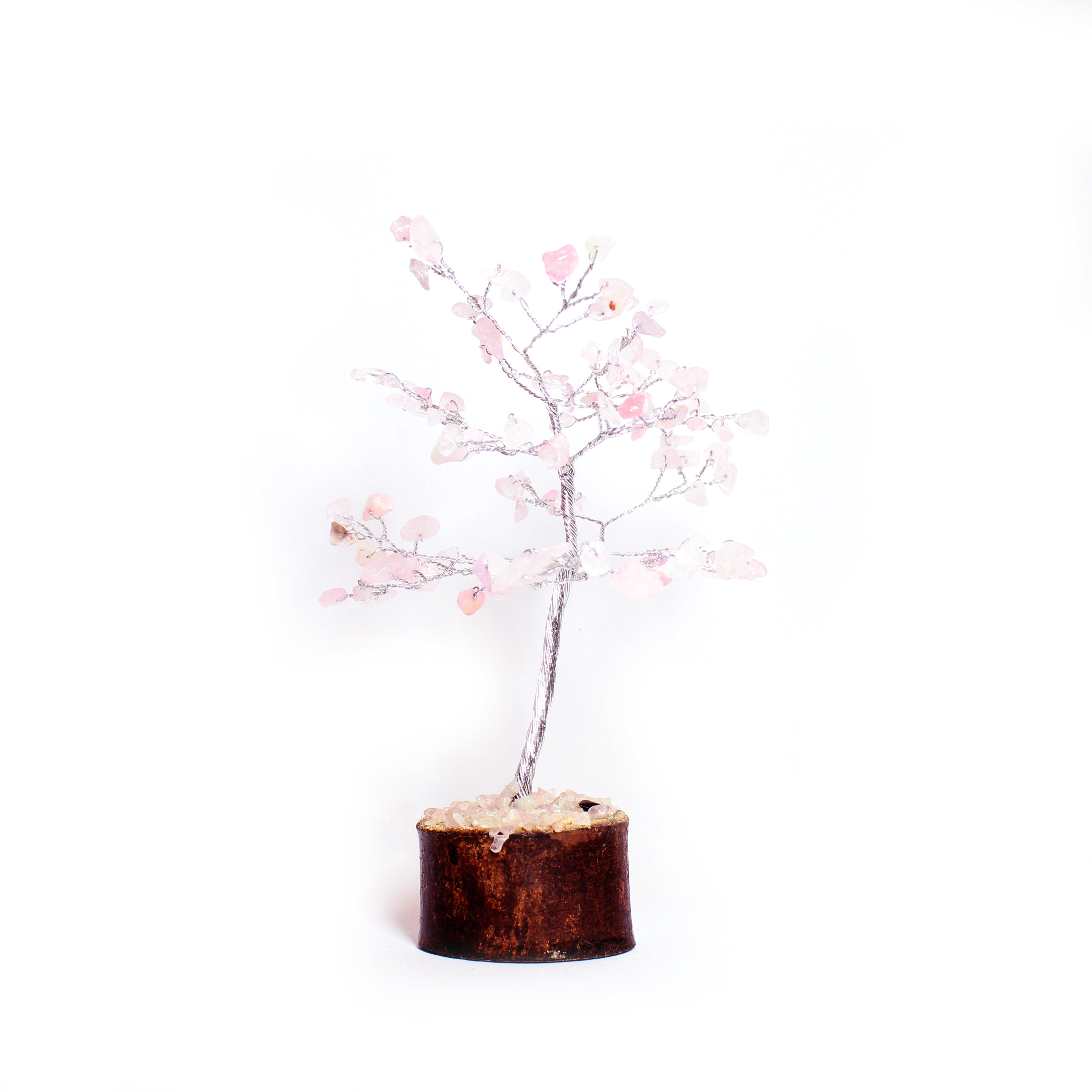 Natural Rose Quartz Wire Tree 100 Beads